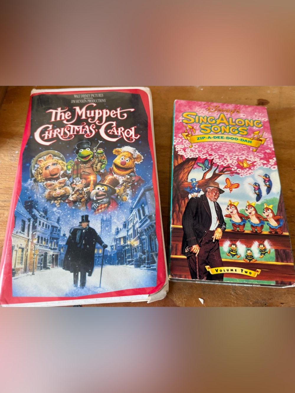 The Muppet Christmas Carol and seen along songs zip a fee do dah- VHS TAPES